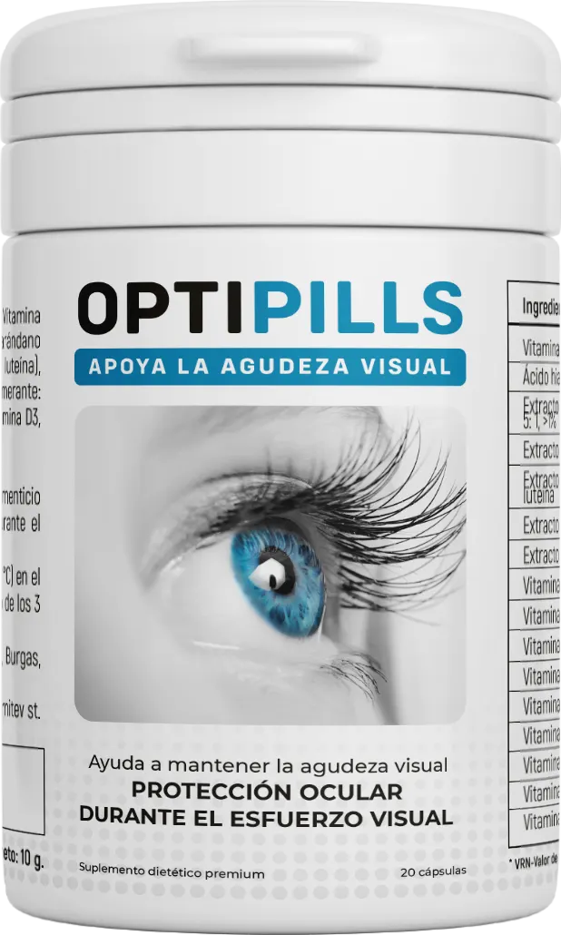 OptiPills bote de cápsulas nutricionales para la vista